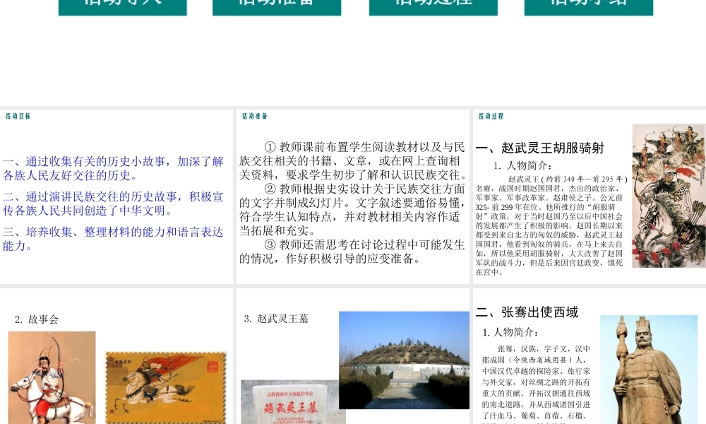 （2016年秋季版）七年级历史上册 第20课 我说“民族交往“——探究活动（三）课件 华东师大版