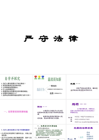 安徽省大顾店中学七年级政治下册 8.2 严守法律课件 粤教版