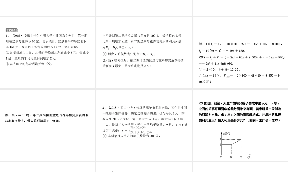 （东营专版）中考数学复习 第三章 函数 第六节 二次函数的实际应用课件-人教级全册数学课件
