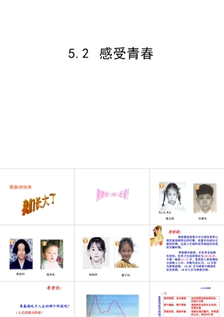 安徽省大顾店中学七年级政治下册 感受青春课件 粤教版