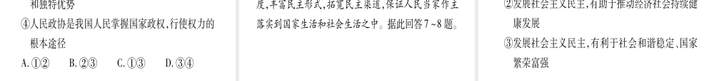 （云南专版）中考道德与法治总复习 第1篇 真题体验 满分演练 九上 第2单元 民主与法治 第3课 追求民主价值课件-人教版初中九年级全册政治课件
