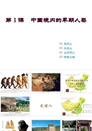 （2016年秋季版）七年级历史上册 第一单元 第1课 中国境内的早期人类课件2 冀教版