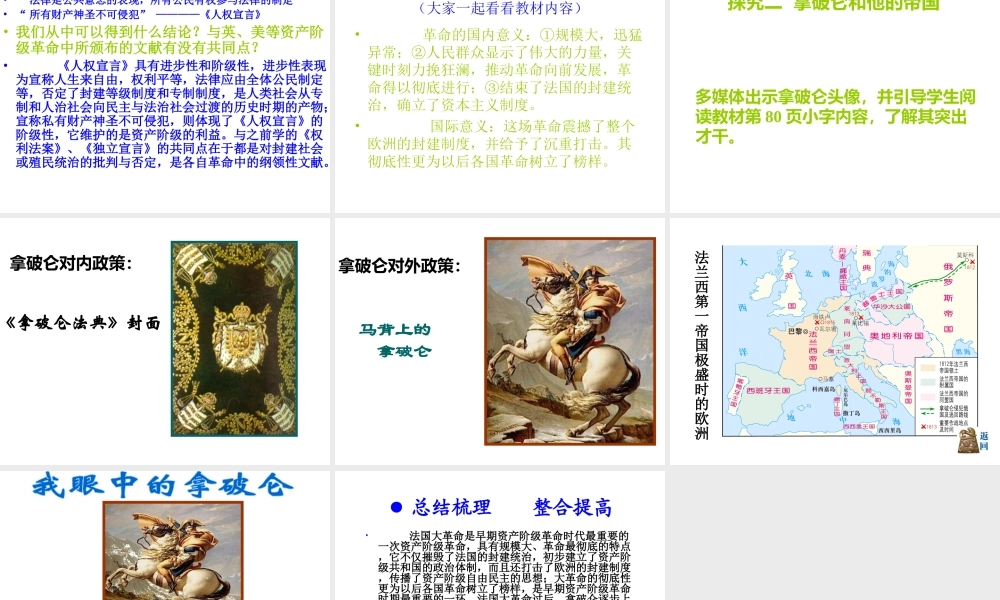 安徽省淮南市九年级历史上册 第四单元 第13课 法国大革命和拿破仑帝国课件 新人教版-新人教版初中九年级上册历史课件