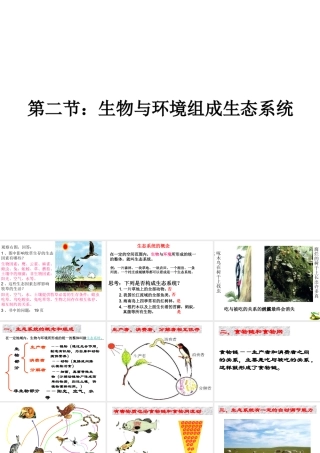 安徽省合肥市长丰县七年级生物上册 1.2.2 生物与环境组成生态系统课件3 （新版）新人教版-（新版）新人教版初中七年级上册生物课件