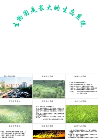 安徽省合肥市长丰县七年级生物上册 1.2.3《生物圈是最大的生态系统》课件2 （新版）新人教版-（新版）新人教版初中七年级上册生物课件