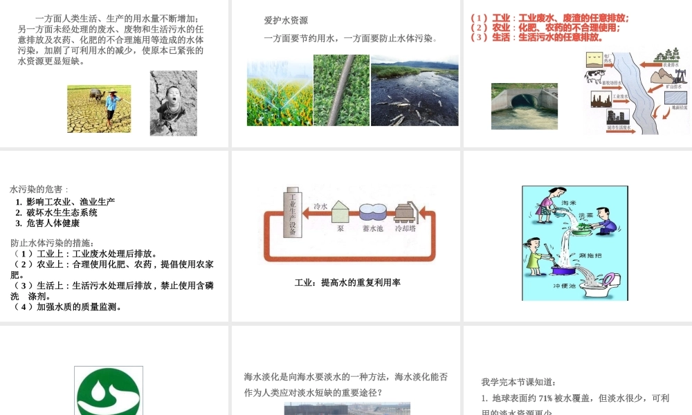 爱护水资源课件