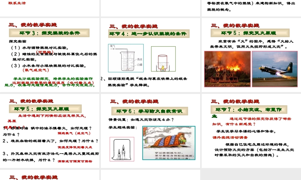 安徽省阜南县三塔中学九年级化学上册《燃烧和灭火》课件 新人教版