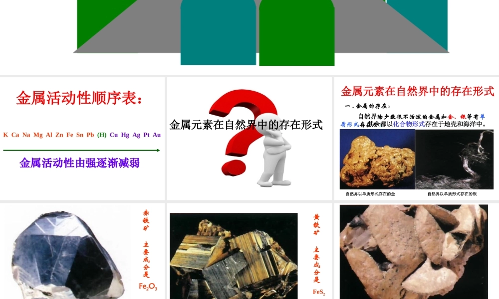 安徽省阜南县三塔中学九年级化学下册 8.3 金属资源的利用和保护课件 （新版）新人教版