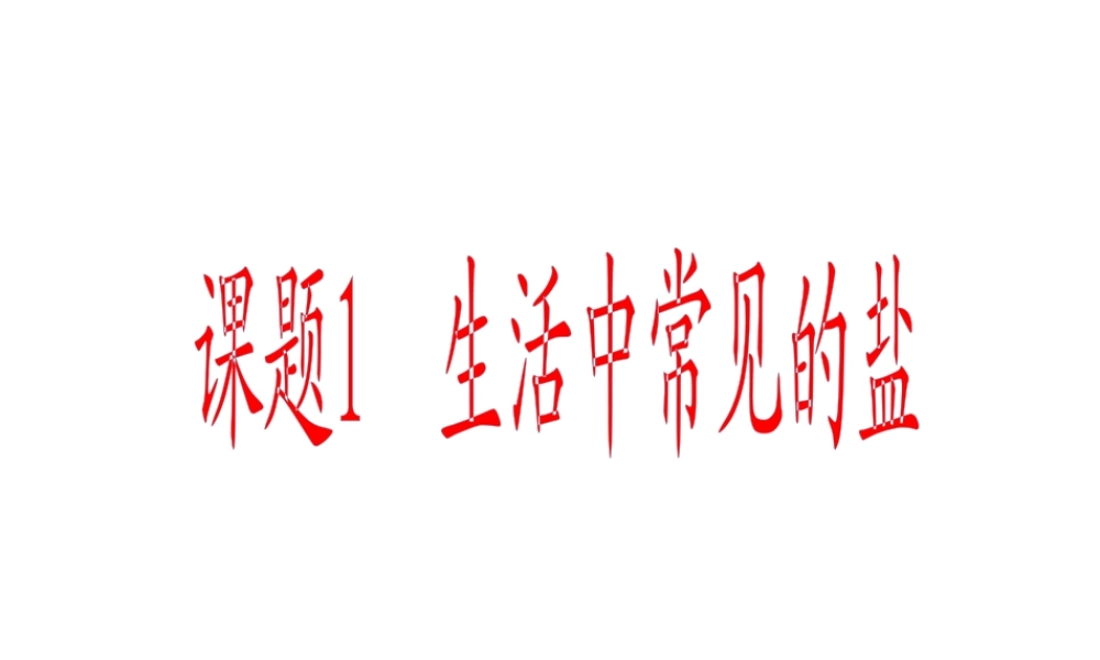 安徽省阜南县三塔中学九年级化学下册 11.1生活中常见的盐课件（2） （新版）新人教版