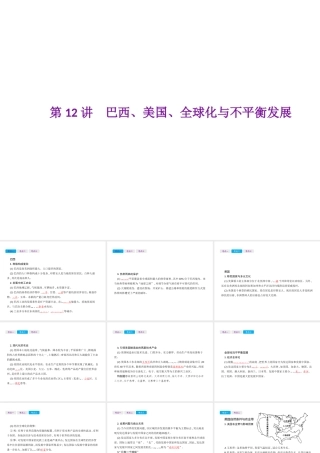（云南专用）中考地理总复习 第二部分 世界地理（下）第12讲 巴西、美国、全球化与不平衡发展课件-人教版初中九年级全册地理课件