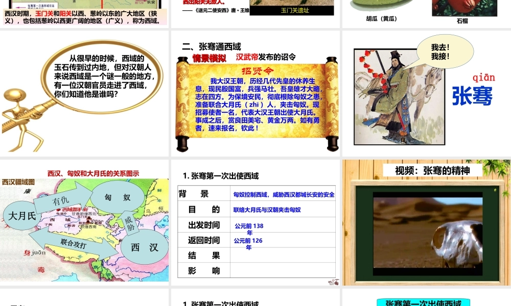 （2016年秋季版）七年级历史上册 第三单元 第14课 丝绸之路课件 川教版