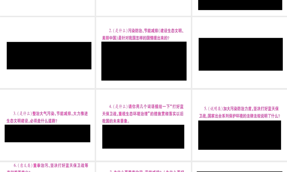 （云南专版）中考道德与法治总复习 第2篇 热点透视 天下纵横 专题4 绿色富国 美丽中国课件-人教版初中九年级全册政治课件