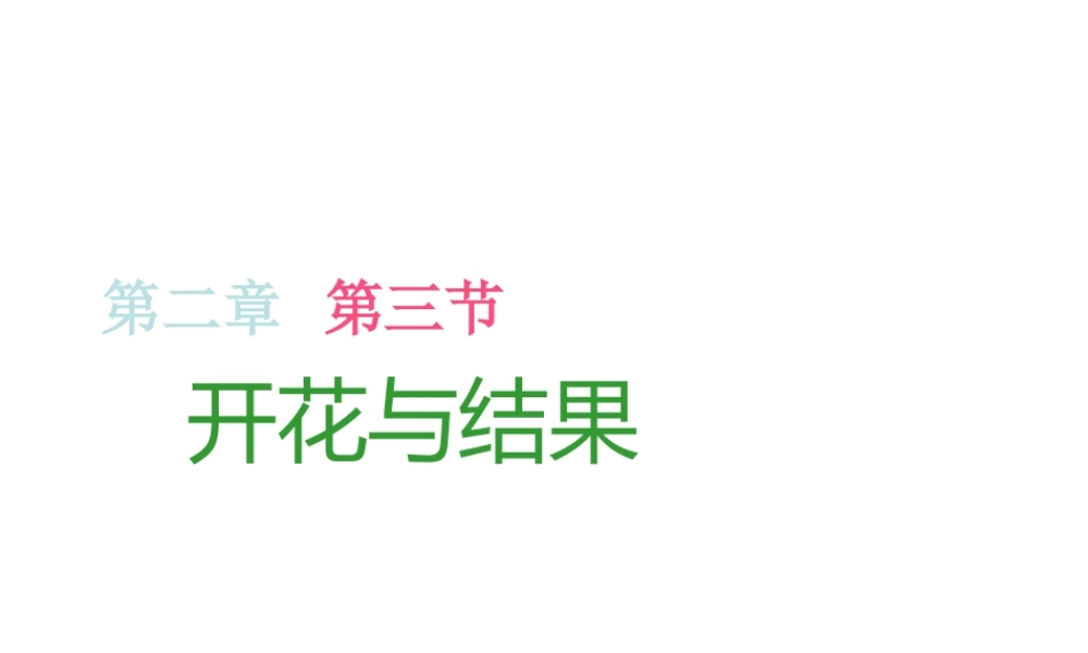 安徽省聊城定远中学七年级生物上册《开花与结果》课件
