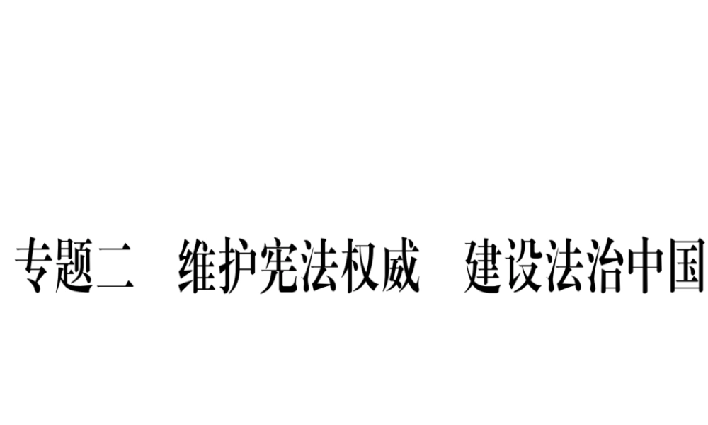 （云南专版）中考道德与法治总复习 第2篇-热点透视 天下纵横 专题2 维护宪法权威 建设法治中国课件-人教版初中九年级全册政治课件