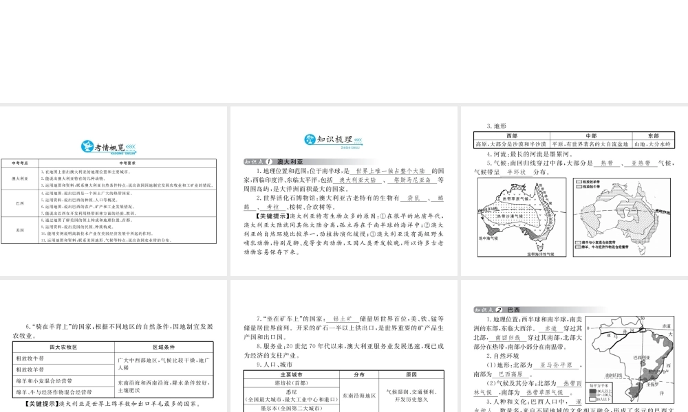 （云南专用）中考地理总复习 第三单元 世界区域地理（第10课时）不同类型的国家（二）课件-人教版初中九年级全册地理课件