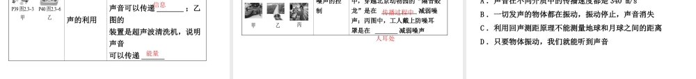（东营专版）中考物理总复习 第二章 声现象课件-人教版初中九年级全册物理课件
