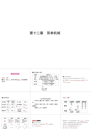 （东营专版）中考物理总复习 第十二章 简单机械课件-人教版初中九年级全册物理课件