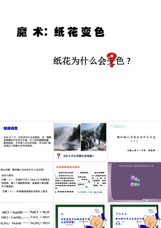 安徽省马鞍山市第十一中学九年级化学下册 酸和碱之间会发生什么反应课件 新人教版
