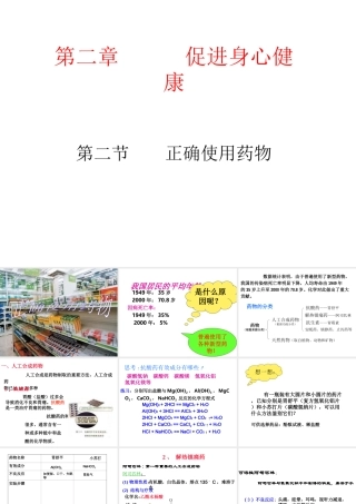 安徽省马鞍山市外国语学校九年级化学 正确使用药物课件 人教新课标版