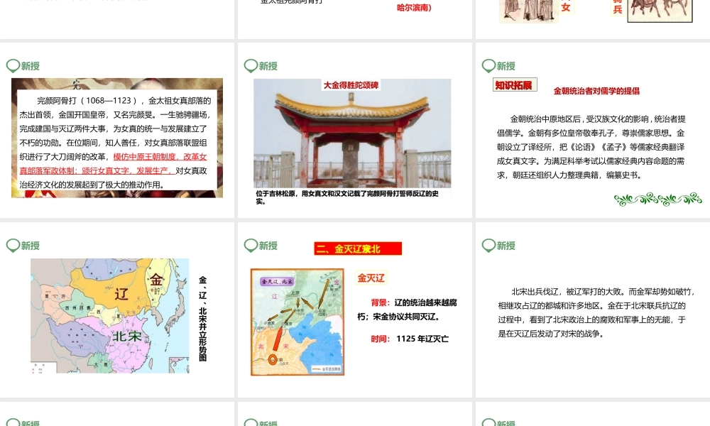 （2016年秋季版）七年级历史下册 第8课 金与南宋的对峙课件 新人教版