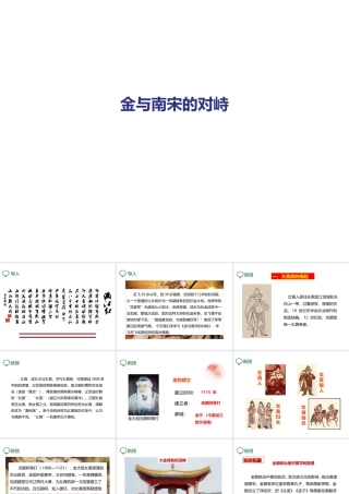（2016年秋季版）七年级历史下册 第8课 金与南宋的对峙课件 新人教版