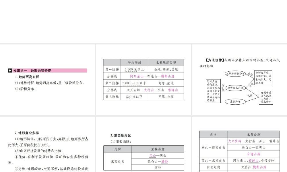（云南专版）中考地理 第一部分 基础复习篇 八年级 第2章 中国的自然环境课件-人教版初中九年级全册地理课件