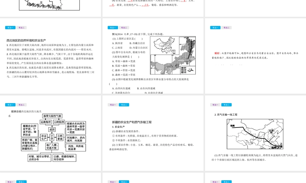 （云南专用）中考地理总复习 第四部分 中国地理（下）第24讲 西北地区课件-人教版初中九年级全册地理课件