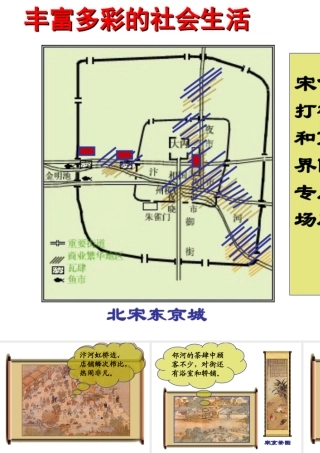 （2016年秋季版）七年级历史下册 第10课 宋元时期的都市生活与文化 丰富多彩的社会生活素材 中华书局版