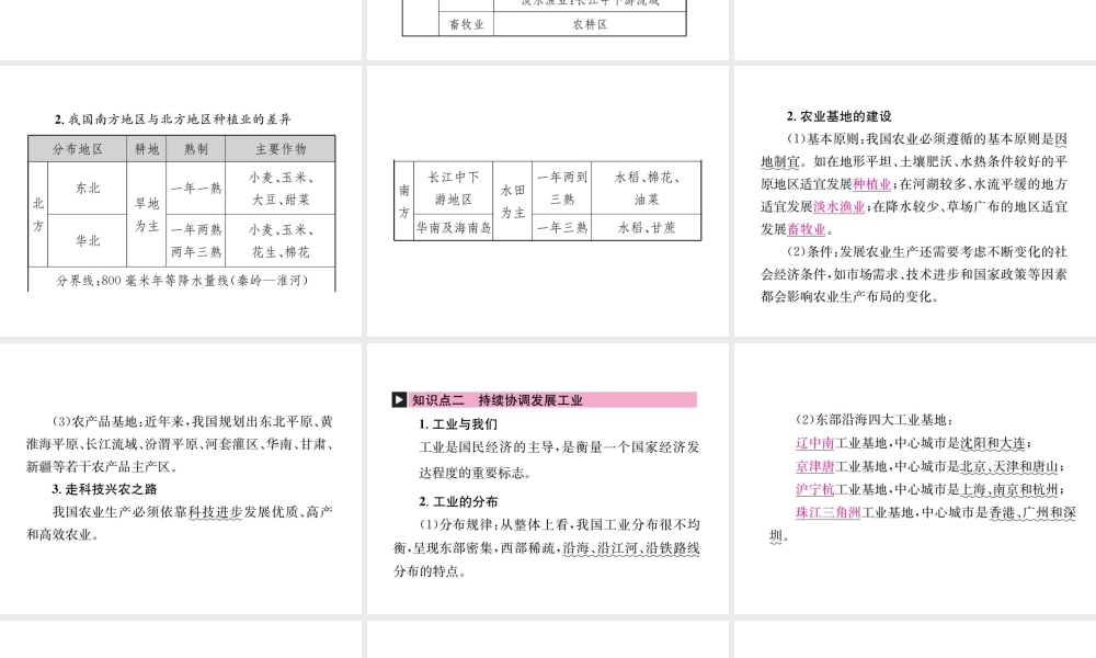 （云南专版）中考地理 第一部分 基础复习篇 八年级 第4章 中国的经济与文化课件-人教版初中九年级全册地理课件