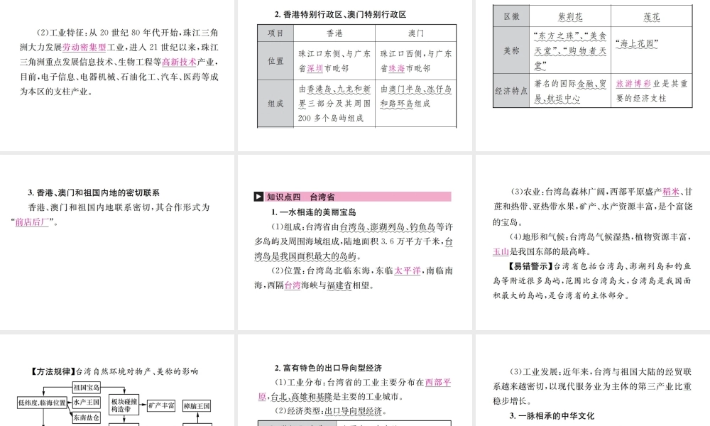 （云南专版）中考地理 第一部分 基础复习篇 八年级 第7章 南方地区课件-人教版初中九年级全册地理课件