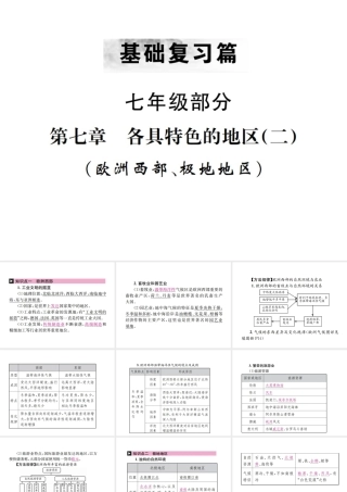 （云南专版）中考地理 第一部分 基础复习篇 七年级 第7章 各具特色的地区（二）课件-人教版初中九年级全册地理课件