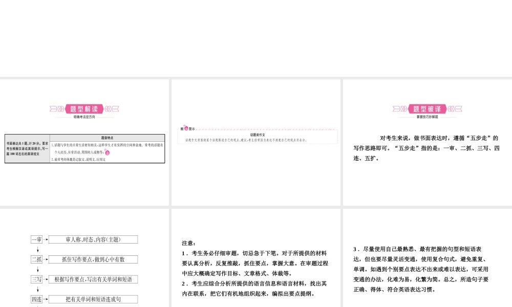 （东营专版）中考英语复习 题型七 书面表达课件-人教版初中九年级全册英语课件