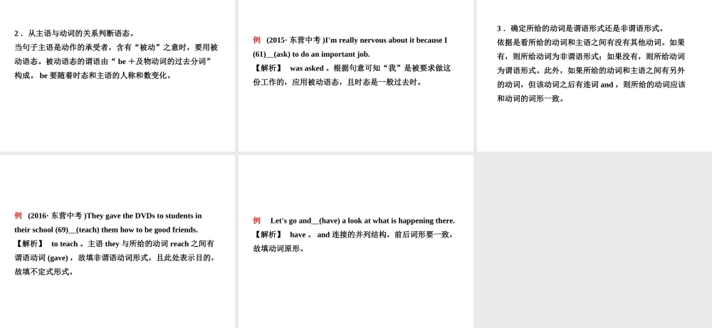 （东营专版）中考英语复习 题型四 动词填空课件-人教版初中九年级全册英语课件