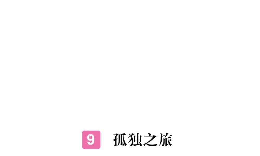 安徽省秋九年级语文上册 第三单元 10 孤独之旅习题讲评课件 新人教版-新人教版初中九年级上册语文课件