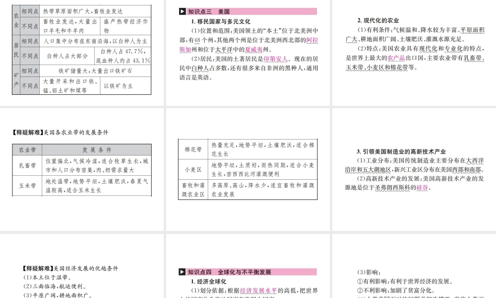 （云南专版）中考地理 第一部分 基础复习篇 七年级 第8、9章 不同类型的国家（二）全球化与不平衡发展课件-人教版初中九年级全册地理课件