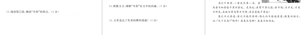 安徽省秋九年级语文上册 第三单元检测卷习题讲评课件 新人教版-新人教版初中九年级上册语文课件