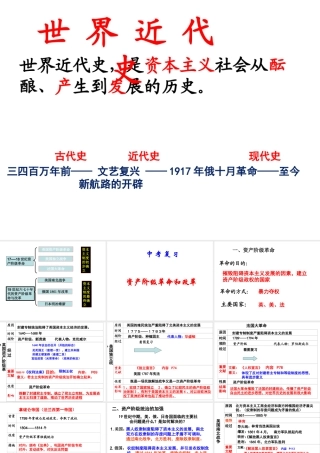 安徽省铜陵市中考历史 资产阶级革命和改革课件-人教版初中九年级全册历史课件