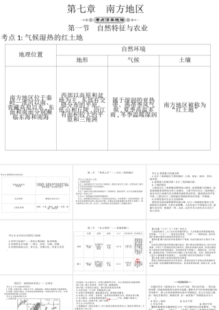 （云南专版）中考地理总复习 八下 第七章 南方地区课件-人教版初中九年级全册地理课件