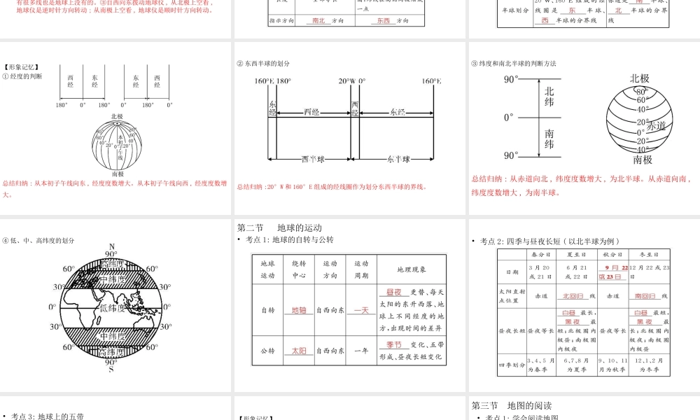 （云南专版）中考地理总复习 七上 第一章 地球和地图课件-人教版初中九年级全册地理课件