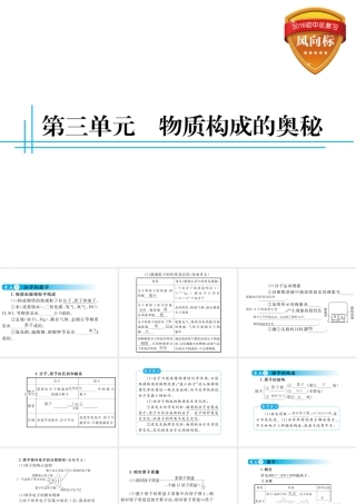 （云南专用）中考化学总复习 第三单元 物质构成的奥秘课件-人教版初中九年级全册化学课件