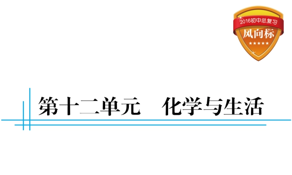 （云南专用）中考化学总复习 第十二单元 化学与生活课件-人教版初中九年级全册化学课件