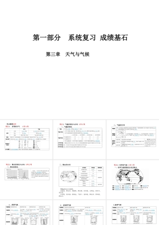 （临沂专版）中考地理 第一部分 系统复习 成绩基石 七上 第三章  天气与气候课件-人教版初中九年级全册地理课件