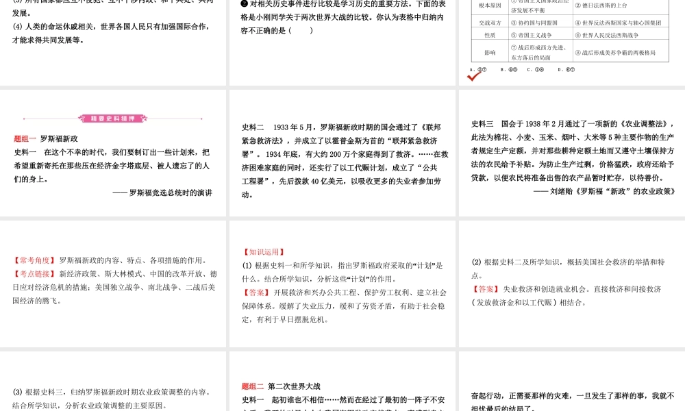 安徽省秋中考历史总复习 主题二十五 经济大危机和第二次世界大战课件-人教版初中九年级全册历史课件