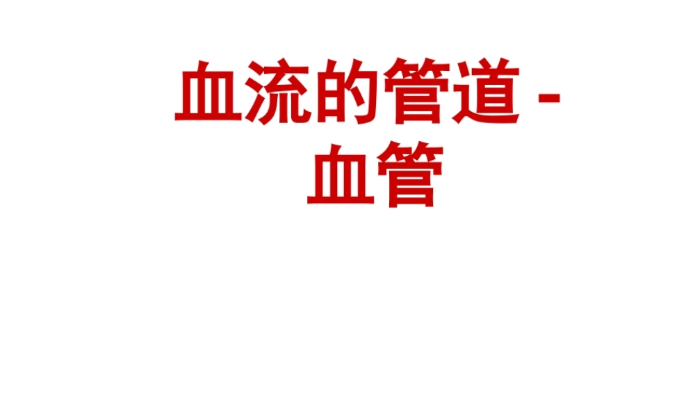 安徽省合肥市长丰县七年级生物下册 4.4.2《血流的管道—血管》课件2 （新版）新人教版-（新版）新人教版初中七年级下册生物课件