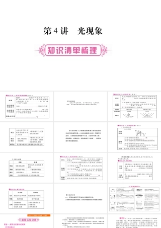 （云南专版）中考物理总复习 第4讲 光现象课件-人教版初中九年级全册物理课件