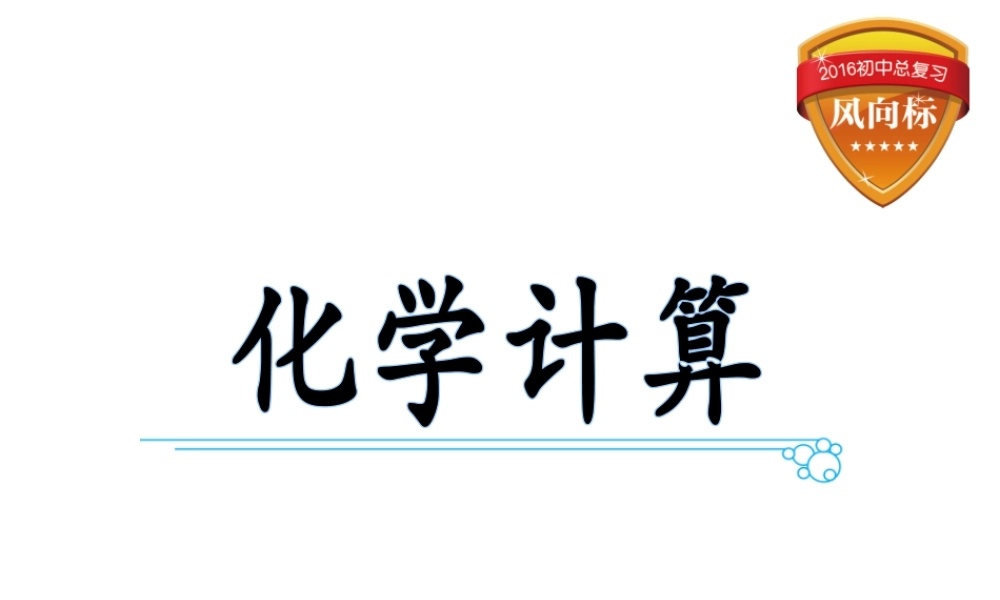（云南专用）中考化学总复习 化学计算课件-人教版初中九年级全册化学课件