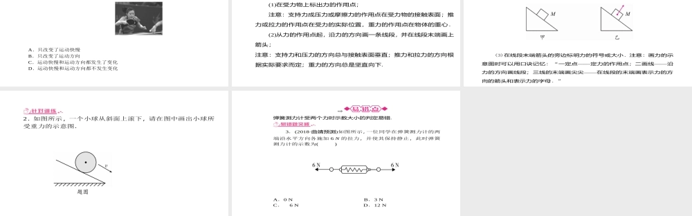 （云南专版）中考物理总复习 第7讲 力课件-人教版初中九年级全册物理课件