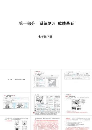 （临沂专版）中考地理 第一部分 系统复习 成绩基石 七下 第六章 我们生活的大洲——亚洲课件-人教版初中九年级全册地理课件