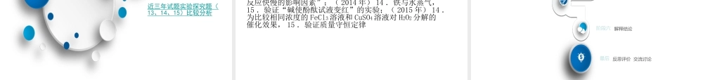 安徽省芜湖市中考化学教学研讨会复习 教学分析课件-人教版初中九年级全册化学课件