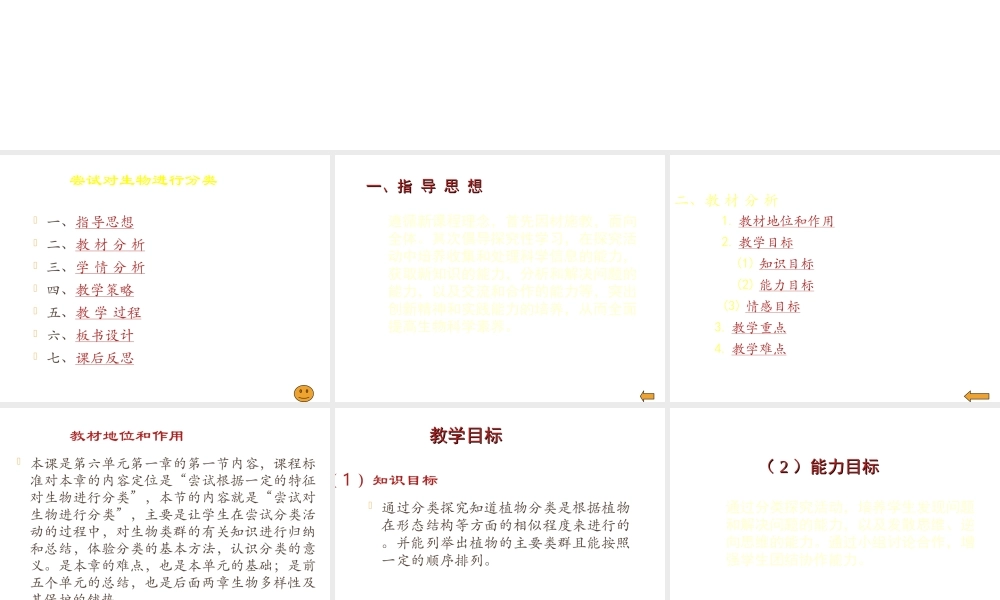 安徽省银塘中学八年级生物《尝试对生物进行分类》课件2